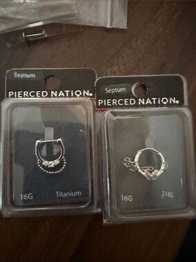 Pierced Nation Silver Septum Rings – Decorative 16G Septum Jewelry